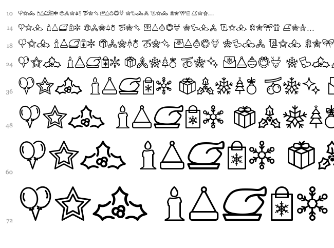 Merry Christmas Go font waterfall